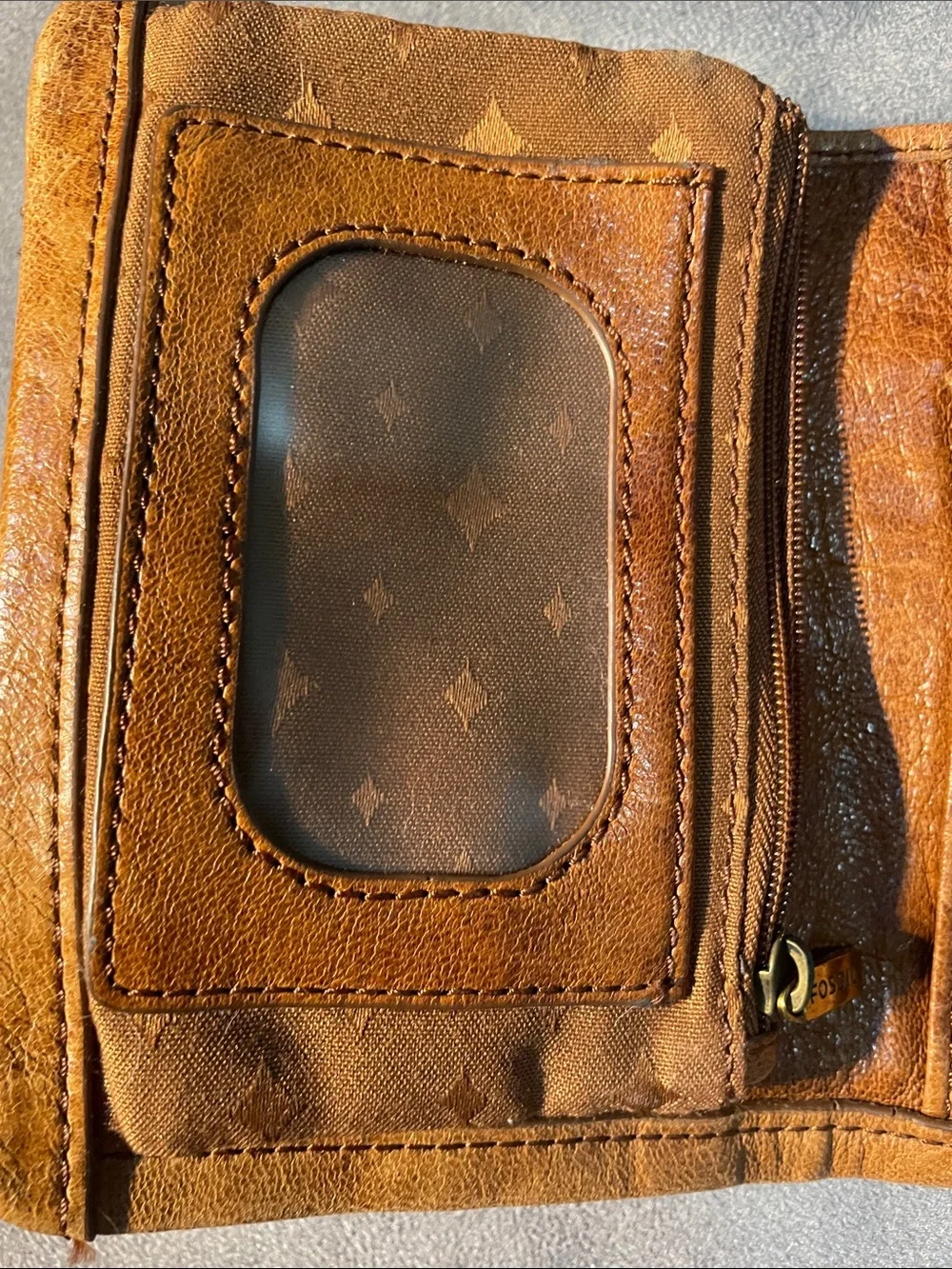 Fossil Tan Leather Wallet | Long Live Vintage